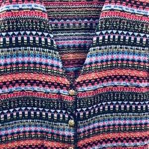 MULTI-COLOR V-NECK SWEATER VEST WOMENS SIZE XL